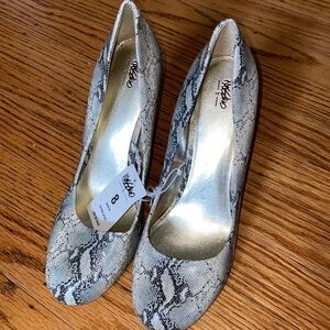 MOSSIMO size 8 Pearce animal print heels nwt